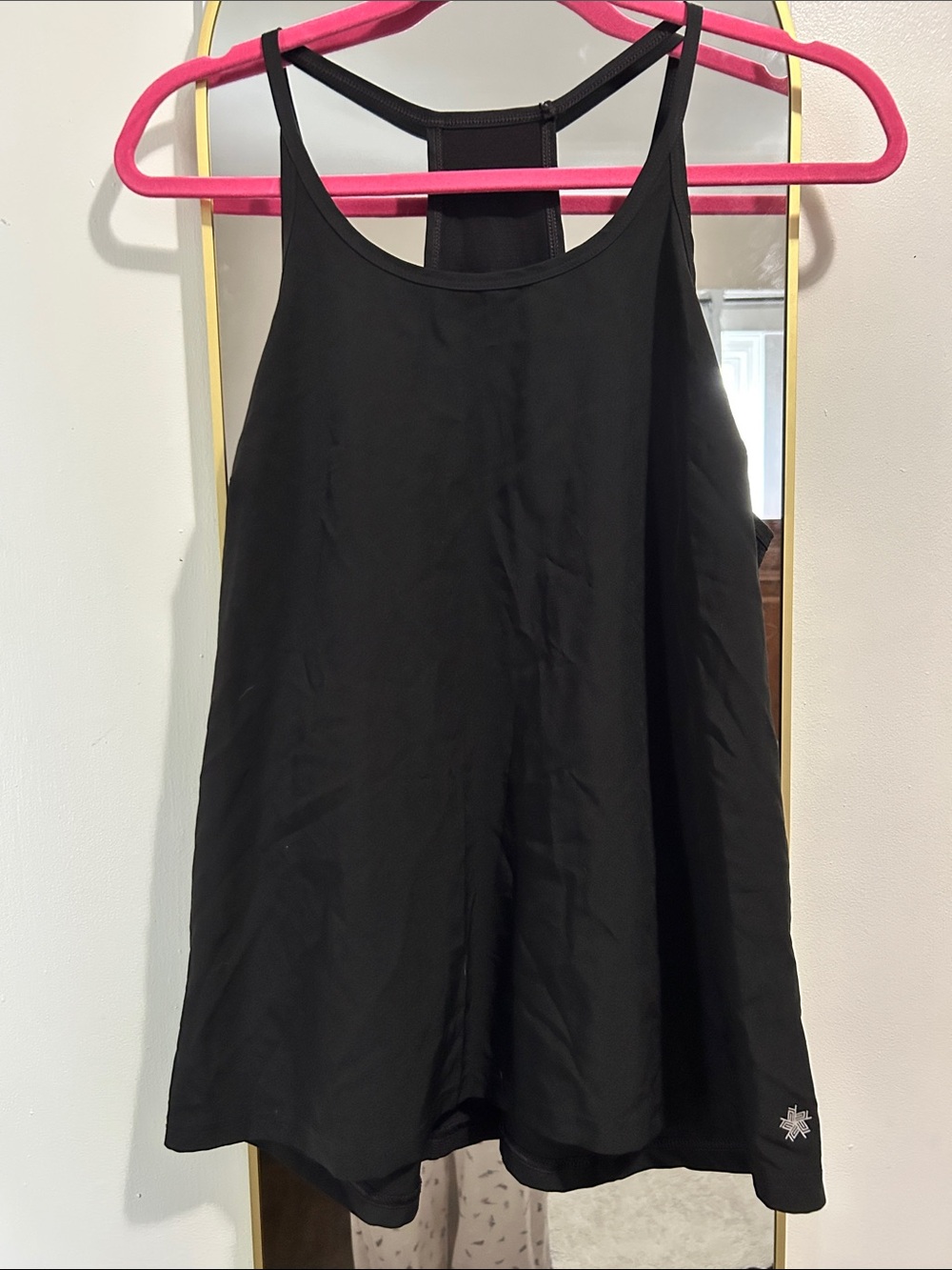 Women's Black Athletic Tank Top with Racerback